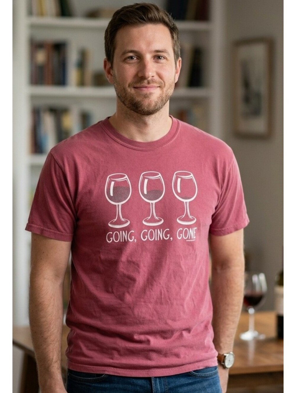 Men's Graphic Wine Tee